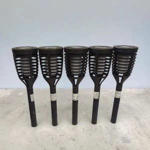 Solar Torch Lights Flame Effect Garden Pathway Stake Lamps