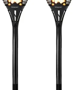 GOGOMY LED Solar Torch Light – Flickering Flame Effect - (2 Pack)